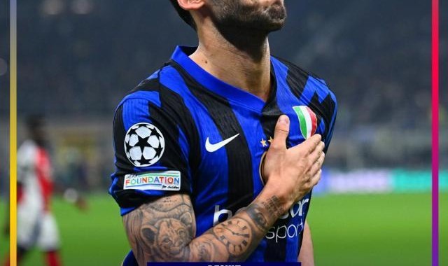 【欧冠】国米1比0阿森纳，恰尔汗奥卢点射一剑封喉